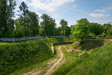 Fort V "Wlochy" at sunny day in Warsaw, Poland