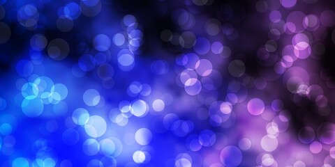 Light Pink, Blue vector texture with disks.