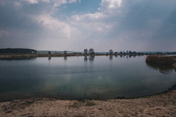clouds over the lake