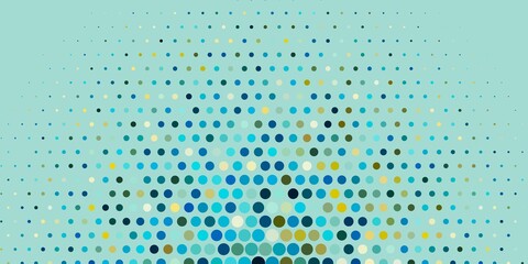 Light Blue, Yellow vector background with bubbles. Abstract decorative design in gradient style with bubbles. Pattern for websites.