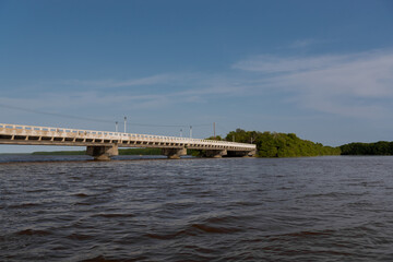 A bridge over the big river at Celestun, „Rio Lagartos Biosphere Reserve“, Yucatan, Mexico (popular travel destination)

