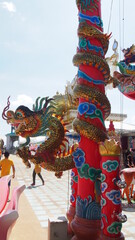 Dragon statues in Thai temples