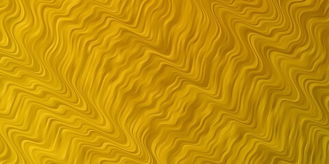 Dark Yellow vector pattern with curves. Bright illustration with gradient circular arcs. Design for your business promotion.