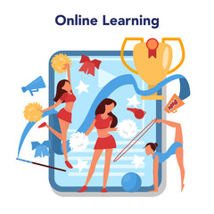Physical education lesson school class online service or platform.