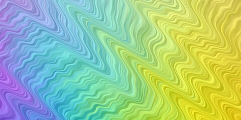 Light Multicolor vector backdrop with bent lines. Colorful abstract illustration with gradient curves. Pattern for websites, landing pages.