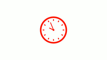 New red clock animation,clock icon,counting down clock icon