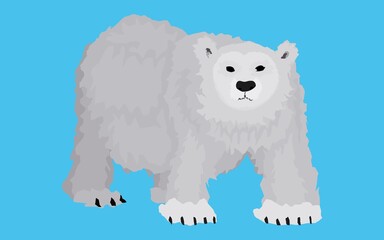 white mighty bear from the arctic background