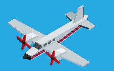 small private airline isometric model