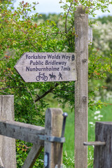 Yorkshire Wolds Way Arrow Sign