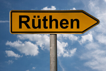 Obraz premium Wegweiser Rüthen