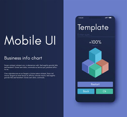 Mobile application interface. Ui design, vector illustration
