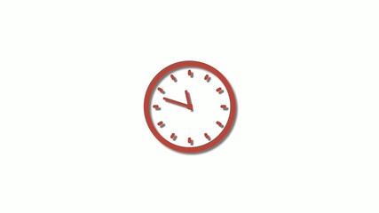 New red dark 3d clock icon,counting down clock icon,12 clock icon