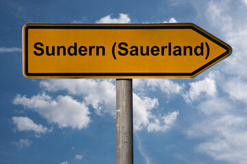 Fototapeta premium Wegweiser Sundern (Sauerland)
