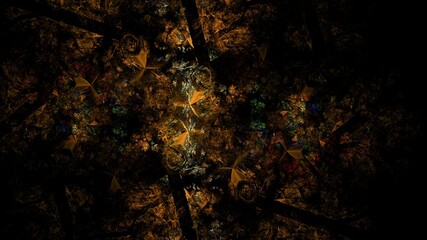 フラクタルで抽象的な模様の背景