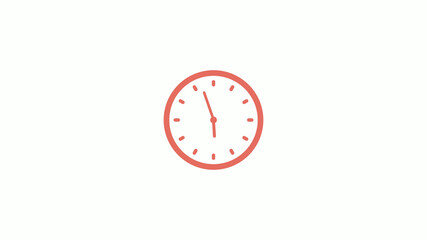 Amazing red light counting down clock icon,all time clock icon,red clock