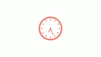 Amazing red light counting down clock icon,all time clock icon,red clock