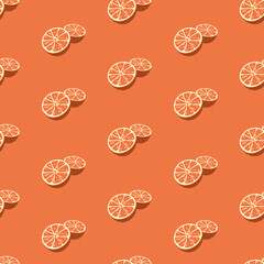 Halved Citrus, Oranges Pattern, Fruits Background