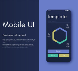 Naklejka premium Mobile application interface. Ui design, vector illustration
