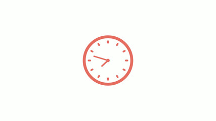 Amazing red light counting down clock icon,all time clock icon,red clock