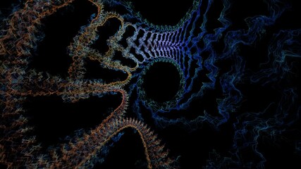 フラクタルで抽象的、幻想的な模様の背景