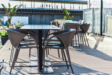 outdoor chairs and tables