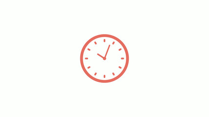 Amazing red light counting down clock icon,all time clock icon,red clock