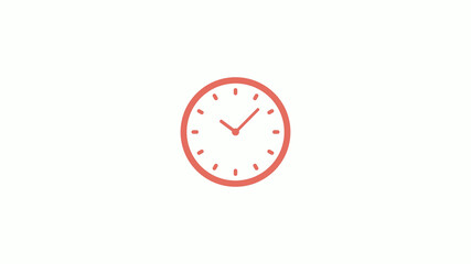 Amazing red light counting down clock icon,all time clock icon,red clock
