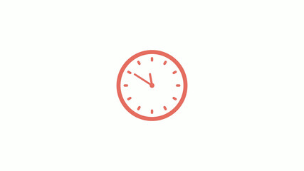 Amazing red light counting down clock icon,all time clock icon,red clock