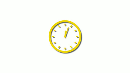 3d yellow color clock icon,watch icons,counting down clock icon