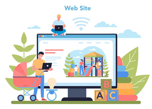 Babysitter service or nanny agency online service or platform