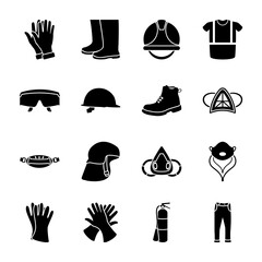 
Personal protective equipment icons
