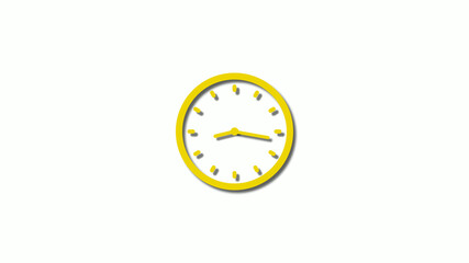 3d yellow color clock icon,watch icons,counting down clock icon