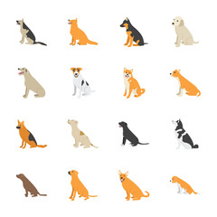 Dogs Flat icons