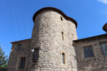 Obraz premium Château du moine sacristain à Aurec sur Loire, village de Aurec sur Loire, département de la Haute Loire, France