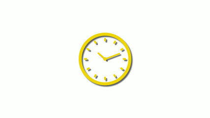 3d yellow color clock icon,watch icons,counting down clock icon