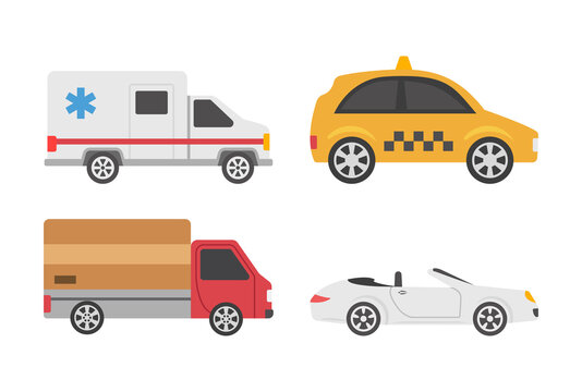Transporters flat icons