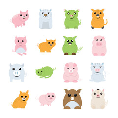 Cute pigs drawings