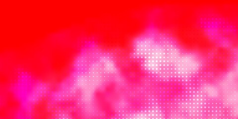 Light Red vector texture with disks. Illustration with set of shining colorful abstract spheres. Pattern for business ads.