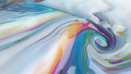 Abstract color moving background close up. Realistic 3d illustration