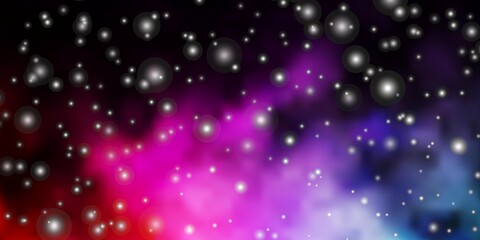Fototapeta premium Dark Pink, Green vector layout with bright stars. Decorative illustration with stars on abstract template. Pattern for wrapping gifts.