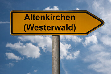 Fototapeta premium Wegweiser Altenkirchen (Westerwald)