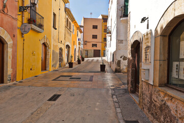 Photo of a street in the town of Altafulla, the most beautiful town on the Costa Dorada, Tarragona. Spain