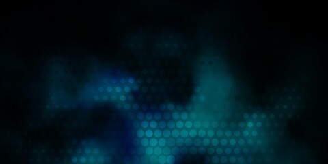 Dark BLUE vector texture with disks. Colorful illustration with gradient dots in nature style. Design for your commercials.