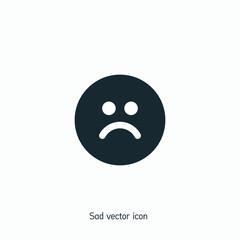 Sad vector icon illustration. Ui/Ux. Premium quality.