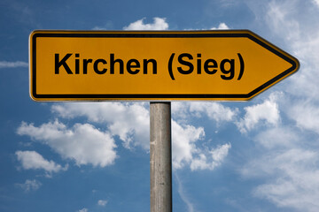 Obraz premium Wegweiser Kirchen (Sieg)