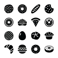 Bakery Items Solid Icons