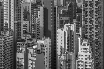 Fototapeta na wymiar Exterior of high rise building in Hong Kong city