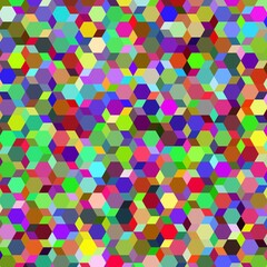 bright mosaic. colorful multi-colored geometric background of rhombuses and hexagons. beautiful pattern. cover, template, print.