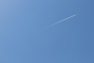 Blue sky with white clouds before raining. Textured background, natural background.
