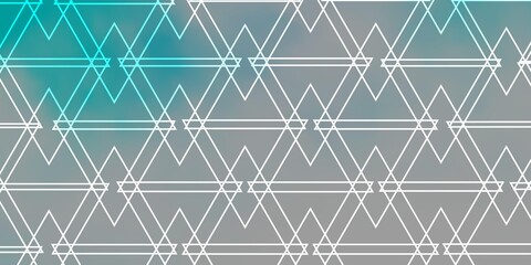 Light Pink, Blue vector backdrop with lines, triangles. Triangles on abstract background with colorful gradient. Template for landing pages.